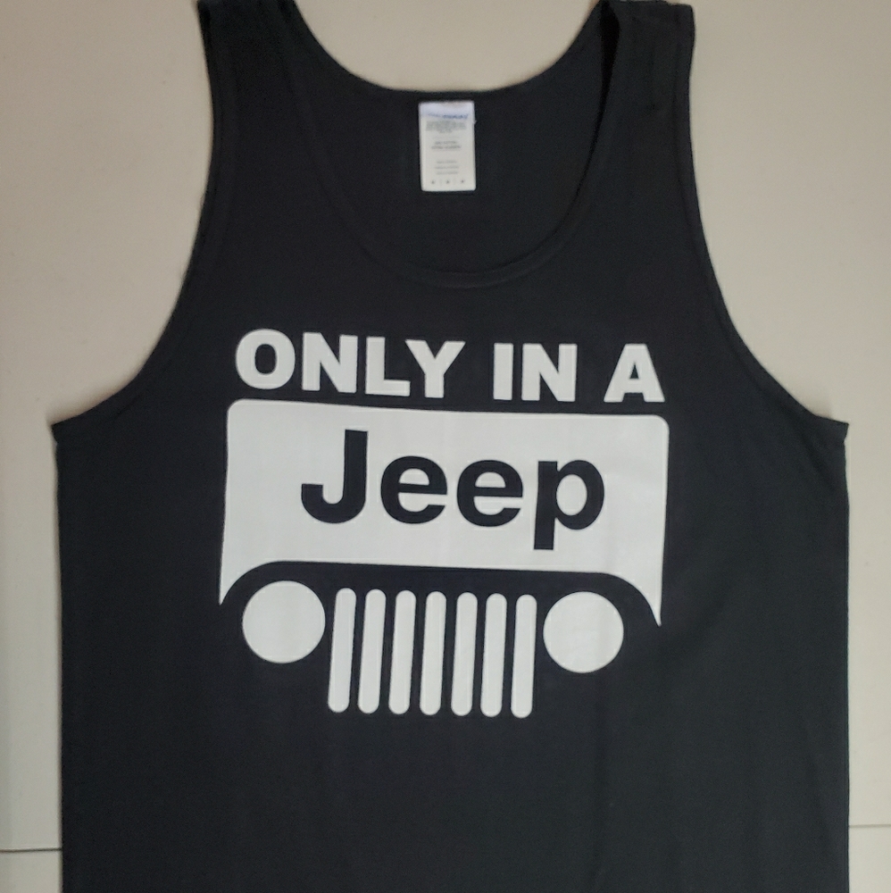 New Tank Top only in a jeep White M 
Unisex